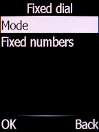 Select Mode and press the Left selection key. Select Mode and press the Left selection key.