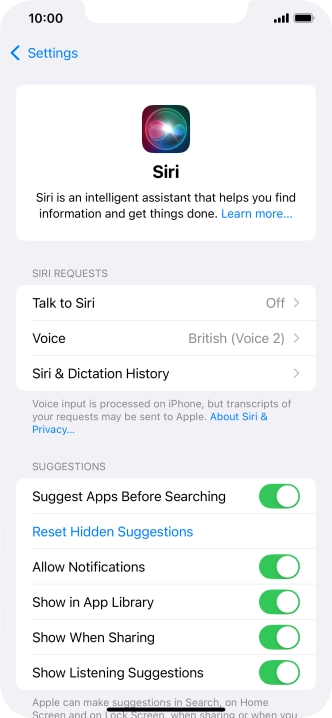 Press Talk to Siri.