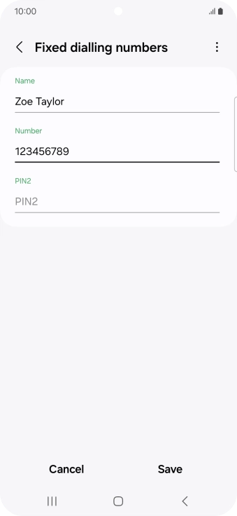 Press PIN2 and key in your PIN2. The default PIN2 is 1111.