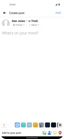 Press the text input field. Press the text input field.