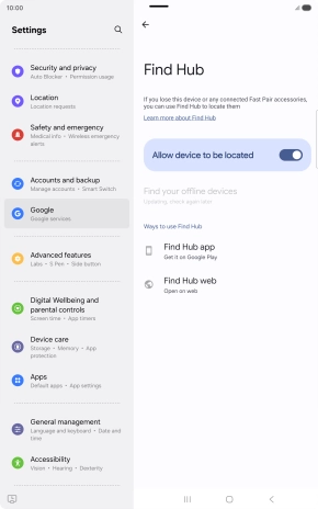Press the Home key to return to the home screen.