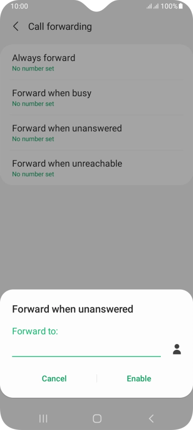Key in +447836121121 and press Enable.