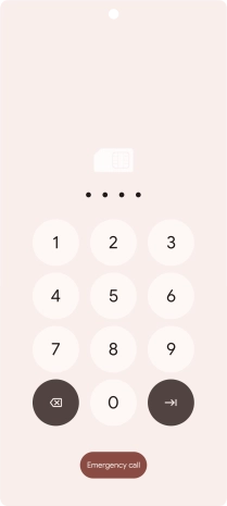 Key in a new four-digit PIN and press arrow right.
