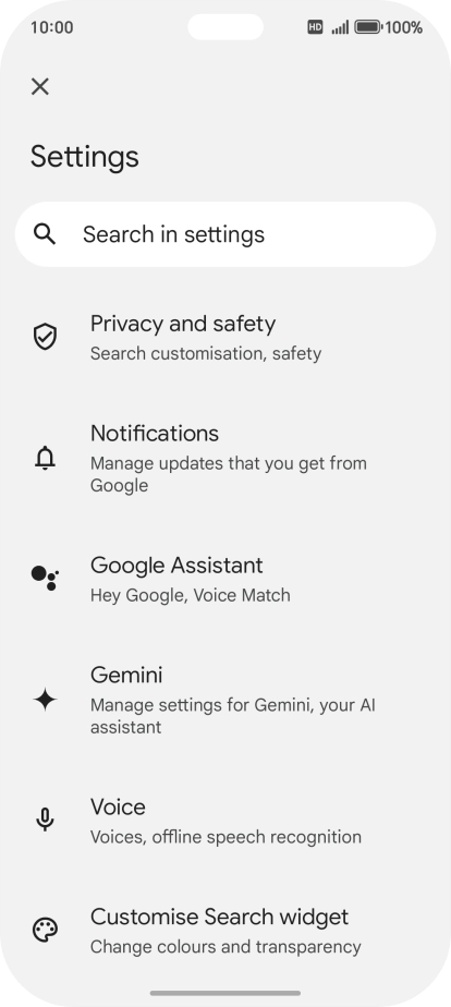 Press Google Assistant. Press Google Assistant.