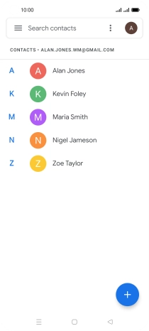 Press the new contact icon. Press the new contact icon.