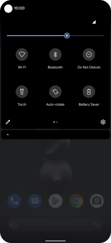 Press the settings icon. Press the settings icon.
