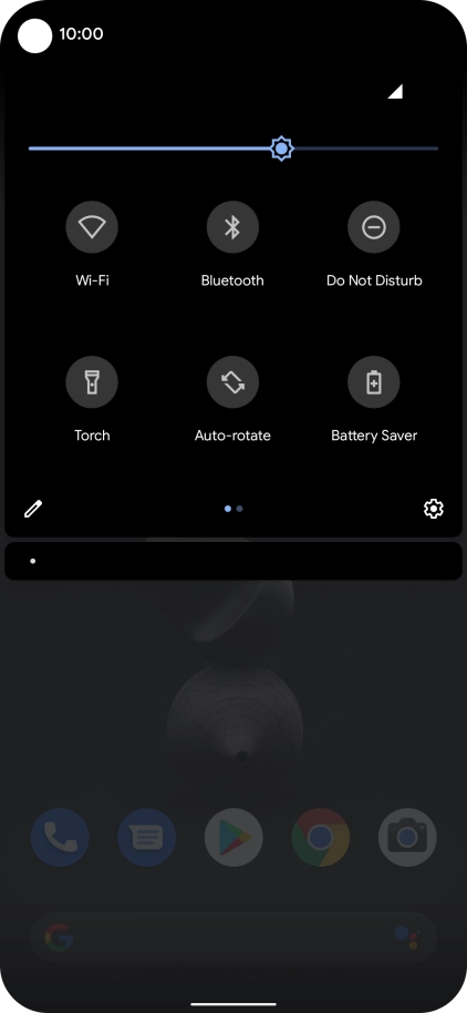 Press the settings icon. Press the settings icon.