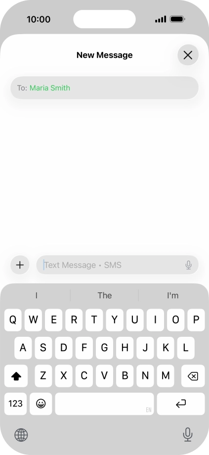 Press the microphone icon and say the required text. Press the microphone icon and say the required text.