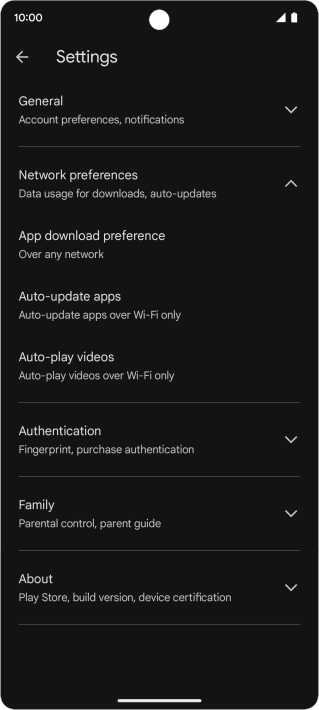 Press Auto-update apps. Press Auto-update apps.