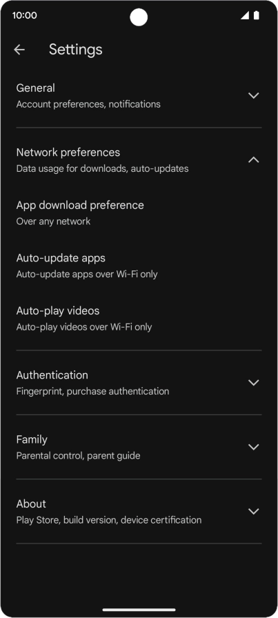 Press Auto-update apps. Press Auto-update apps.