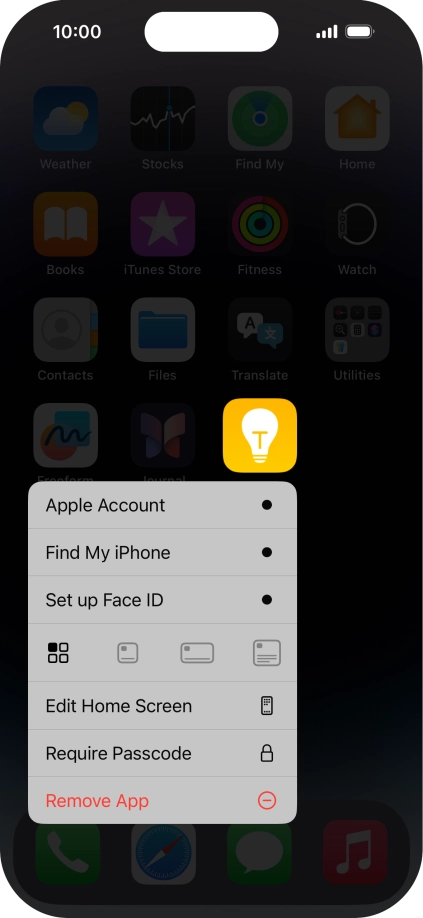 Press Remove App. Press Remove App.