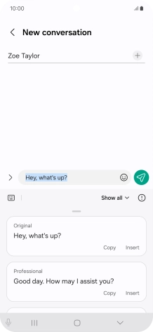 Press the drop down list. Press the drop down list.