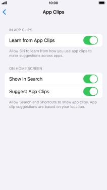 Press the indicators next to the required settings to turn them on or off. Press the indicators next to the required settings to turn them on or off.
