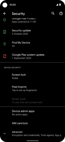 Press SIM card lock. Press SIM card lock.