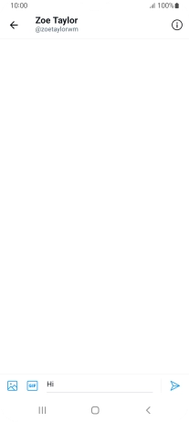 Write the required message and press the send icon. Write the required message and press the send icon.