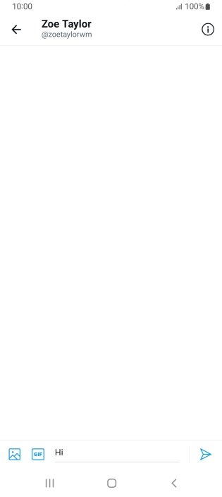 Write the required message and press the send icon. Write the required message and press the send icon.