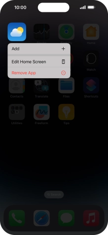 Press Remove App.