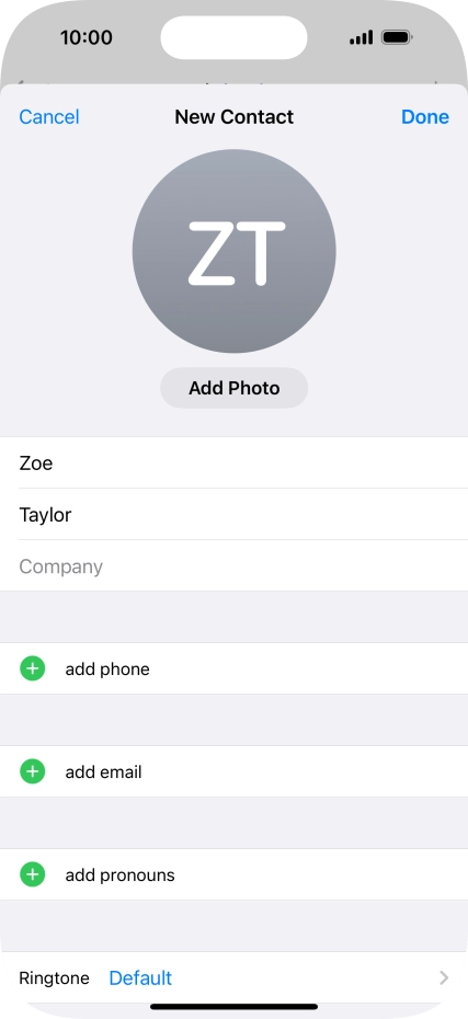 Press add phone.