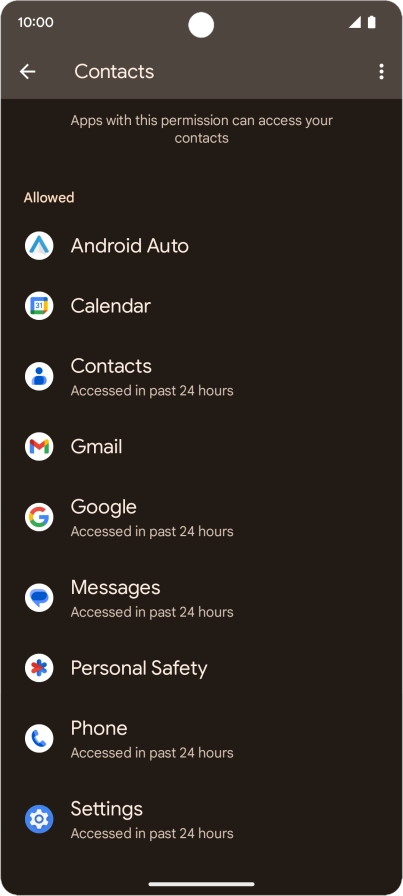 Press the required app. Press the required app.