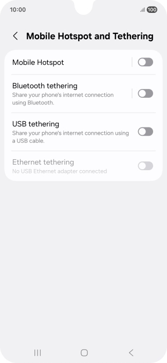 Press Mobile Hotspot. Press Mobile Hotspot.