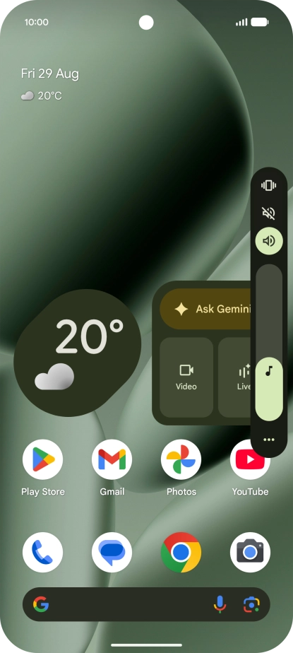 Press the vibration icon to turn on the function.