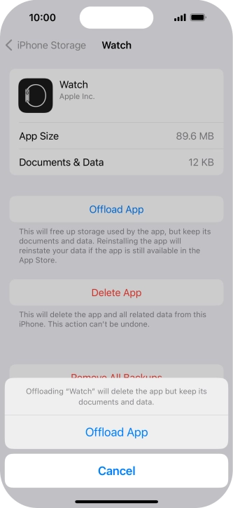 Press Offload App.