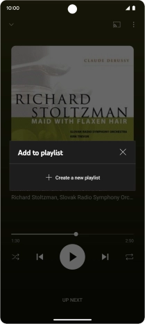 Press Create a new playlist. Press Create a new playlist.