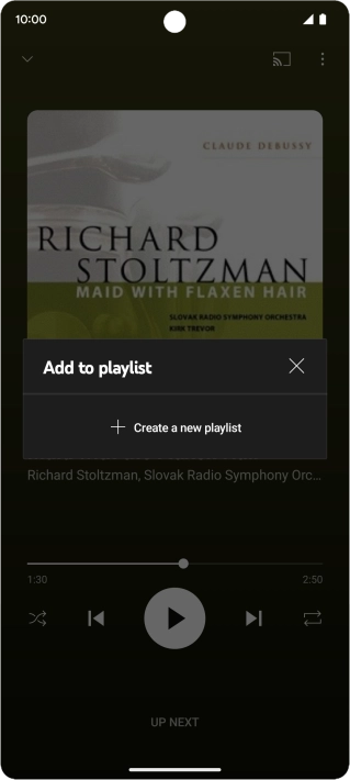 Press Create a new playlist. Press Create a new playlist.