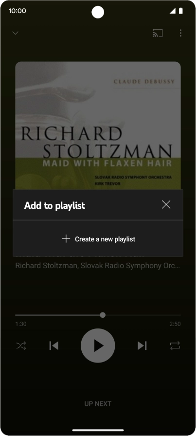 Press Create a new playlist. Press Create a new playlist.