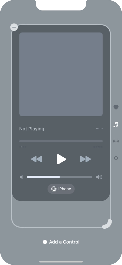 Press the remove icon on the required Control Centre page to remove it from Control Centre. Press the remove icon on the required Control Centre page to remove it from Control Centre.
