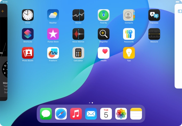 Press the required app. Press the required app.