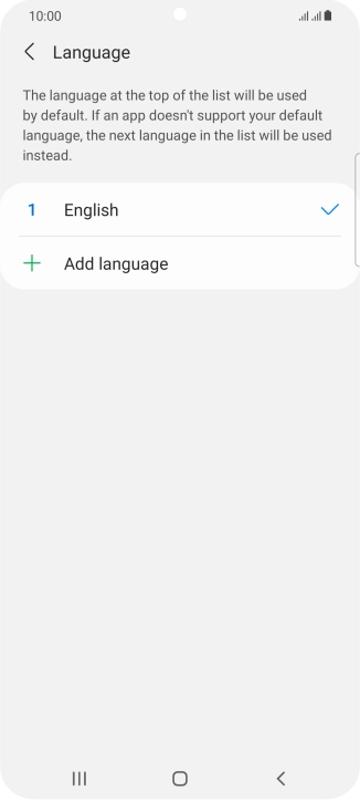 Press Add language. Press Add language.