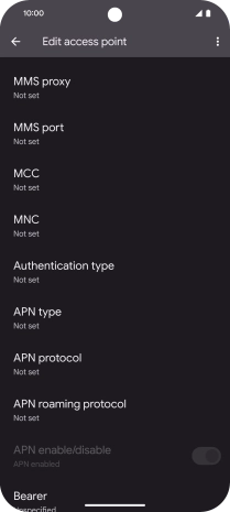 Press MMS proxy. Press MMS proxy.