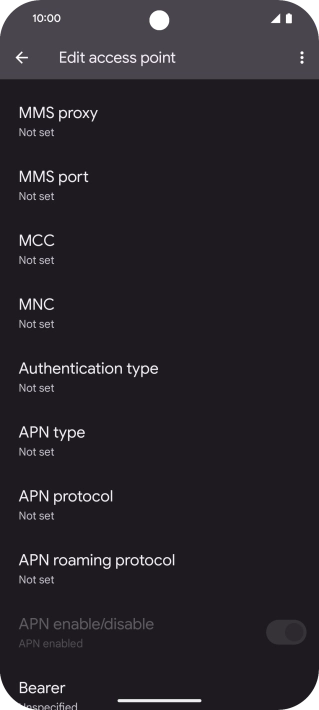 Press MMS proxy. Press MMS proxy.