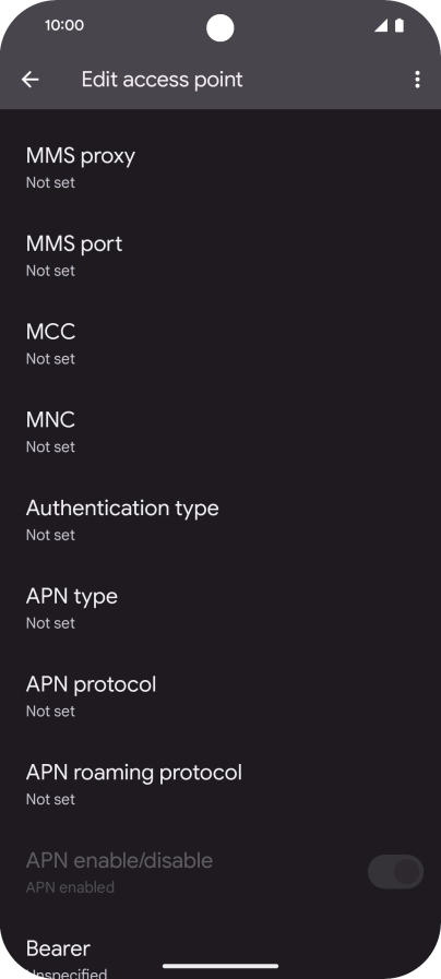 Press MMS proxy. Press MMS proxy.