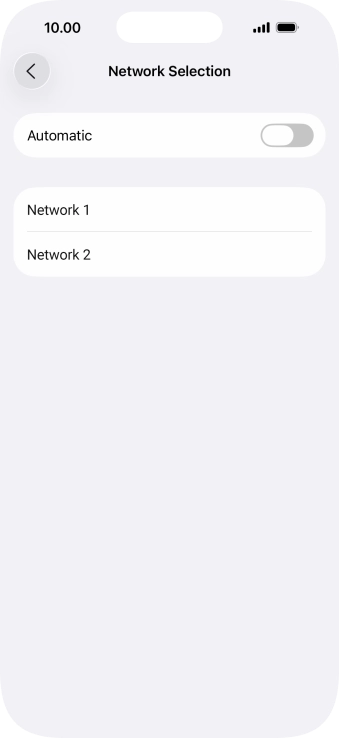 If you turn off the function, press the required network. If you turn off the function, press the required network.