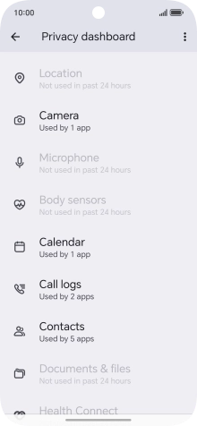 Press the required phone function.