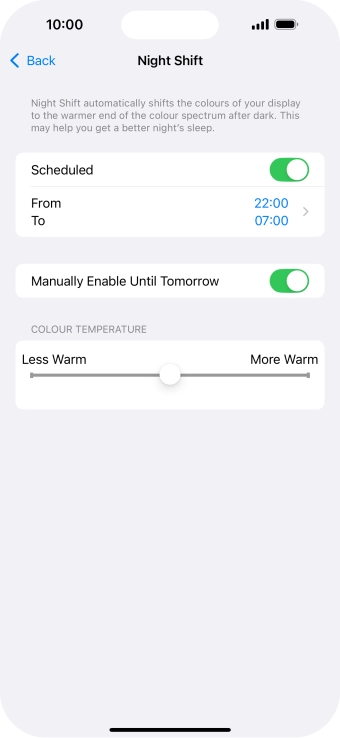 Press and drag the indicator below 
