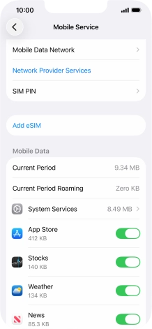 Press Add eSIM. Press Add eSIM.