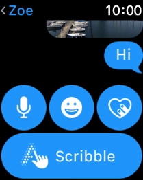 Press the microphone icon and follow the instructions on the screen to record and send the message.