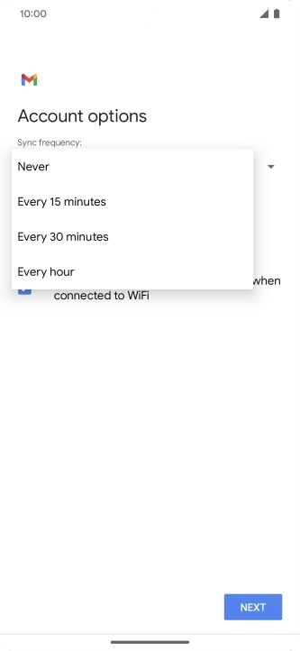 Press the required setting. Press the required setting.