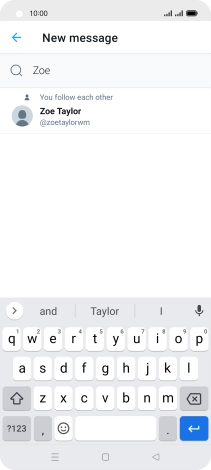 Key in the first letters of the recipient's name and press the required contact.