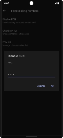 Key in your PIN2 and press OK. The default PIN2 is 1111. Key in your PIN2 and press OK. The default PIN2 is 1111.