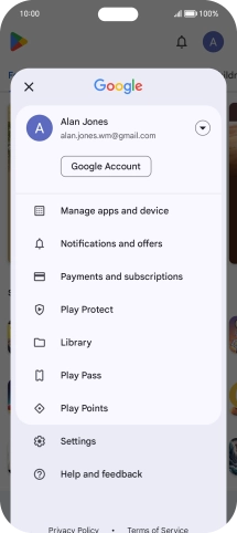 Press Manage apps and device.
