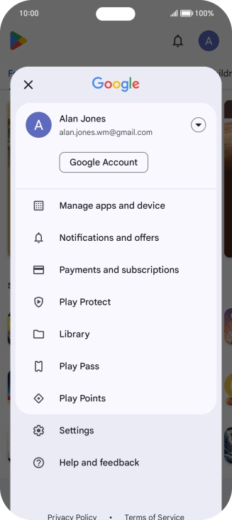 Press Manage apps and device.
