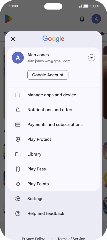 Press Manage apps and device.