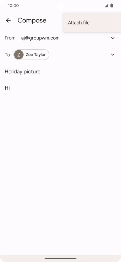 Press Attach file and go to the required folder. Press Attach file and go to the required folder.