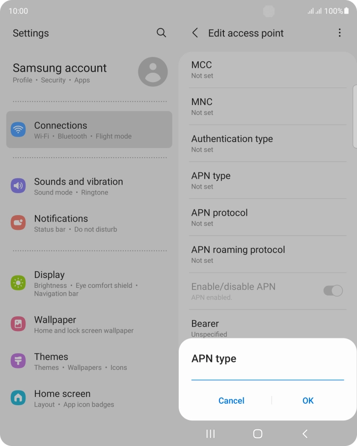 Key in mms and press OK.