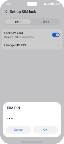 Key in a new four-digit PIN and press OK.