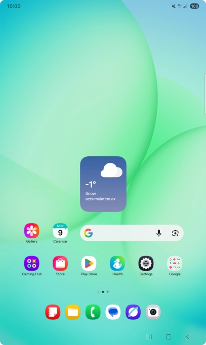 The silent mode icon shows that silent mode is turned on and all tablet sounds are turned off.